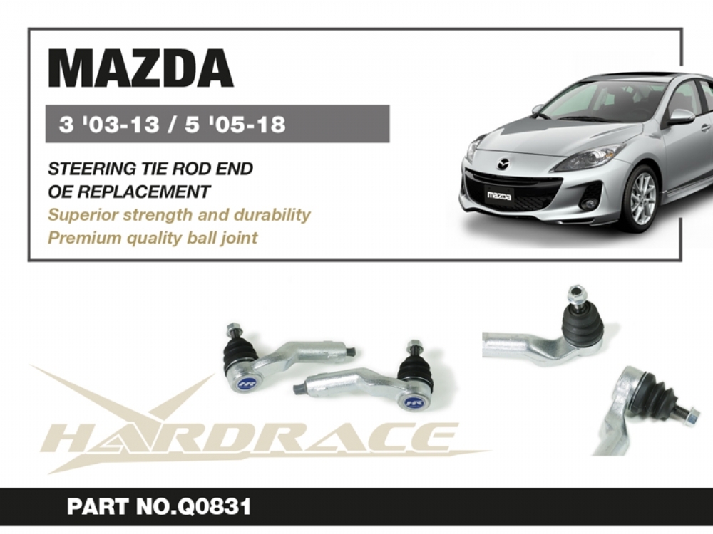 Complete Front Outer Tie Rod End Kit For Mazda 3 (2004-2013) & Mazda 5 (2006-2017) – Left & Right Pair